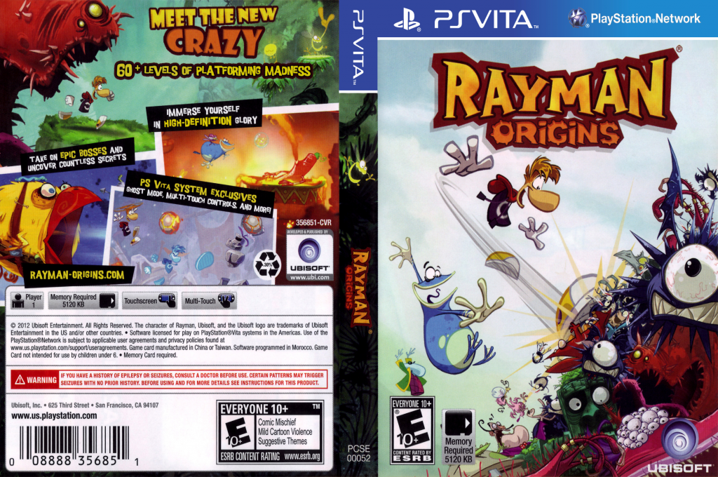 Rayman Origins — box-texture (US)