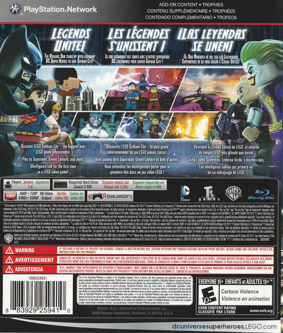 LEGO Batman 2 - DC Super Heroes — box-2D-back (CA)