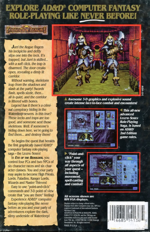 Eye Of The Beholder — box-2D-back (US)