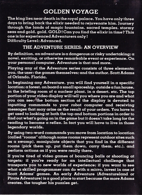The Golden Voyage — box-2D-back (WOR)