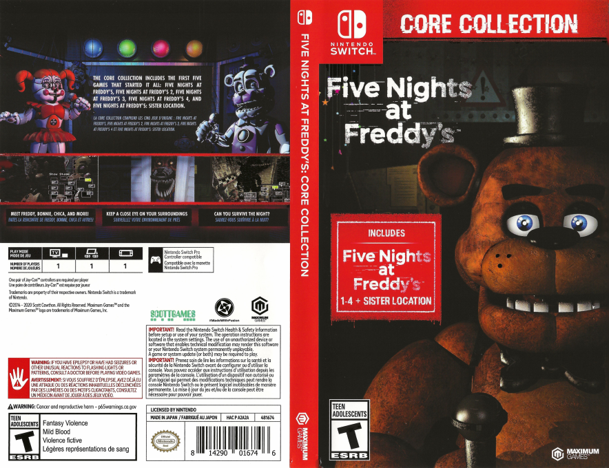 Five Nights at Freddy's: Core Collection — box-texture (US)