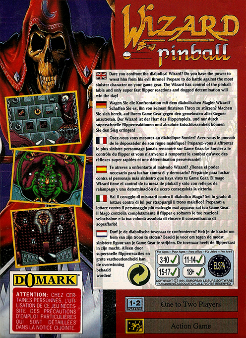 Wizard Pinball — box-2D-back (EU)