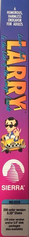 Leisure Suit Larry 1 - In the Land of the Lounge Lizards — box-2D-side (US)