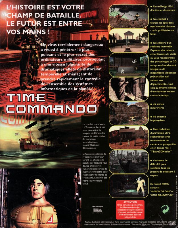 Time Commando — box-2D-back (FR)