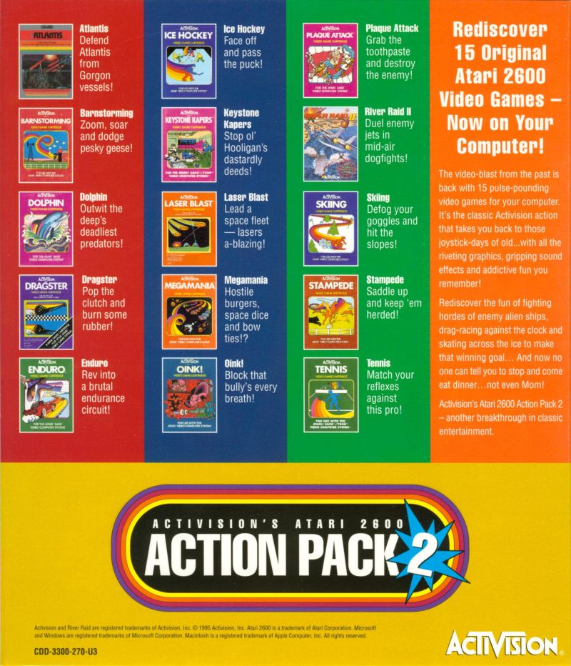 Activision's Atari 2600 Action Pack 2 — box-2D-back (US)