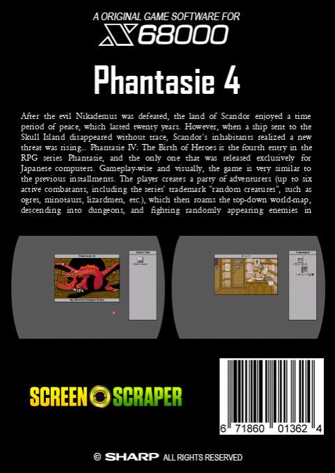 Phantasie 4 — box-2D-back (SS)