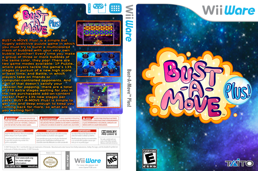 Puzzle Bobble Plus! — box-texture (US)