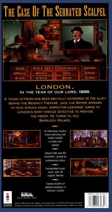 Lost Files of Sherlock Holmes, The — box-2D-back (US)