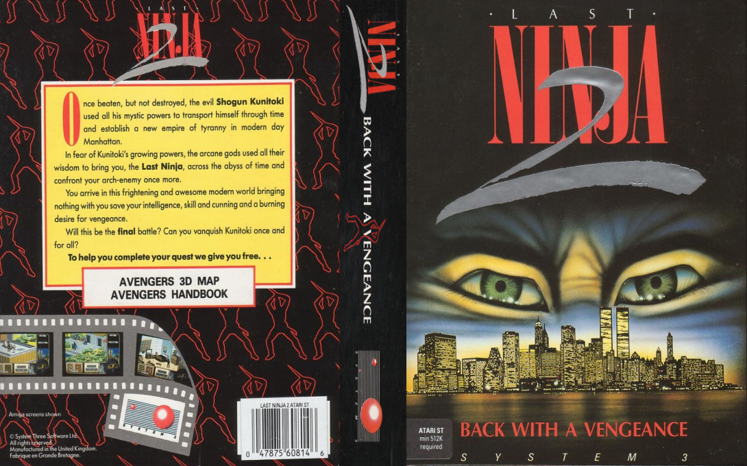 Last Ninja 2 - Back with a Vengeance — box-texture (EU)