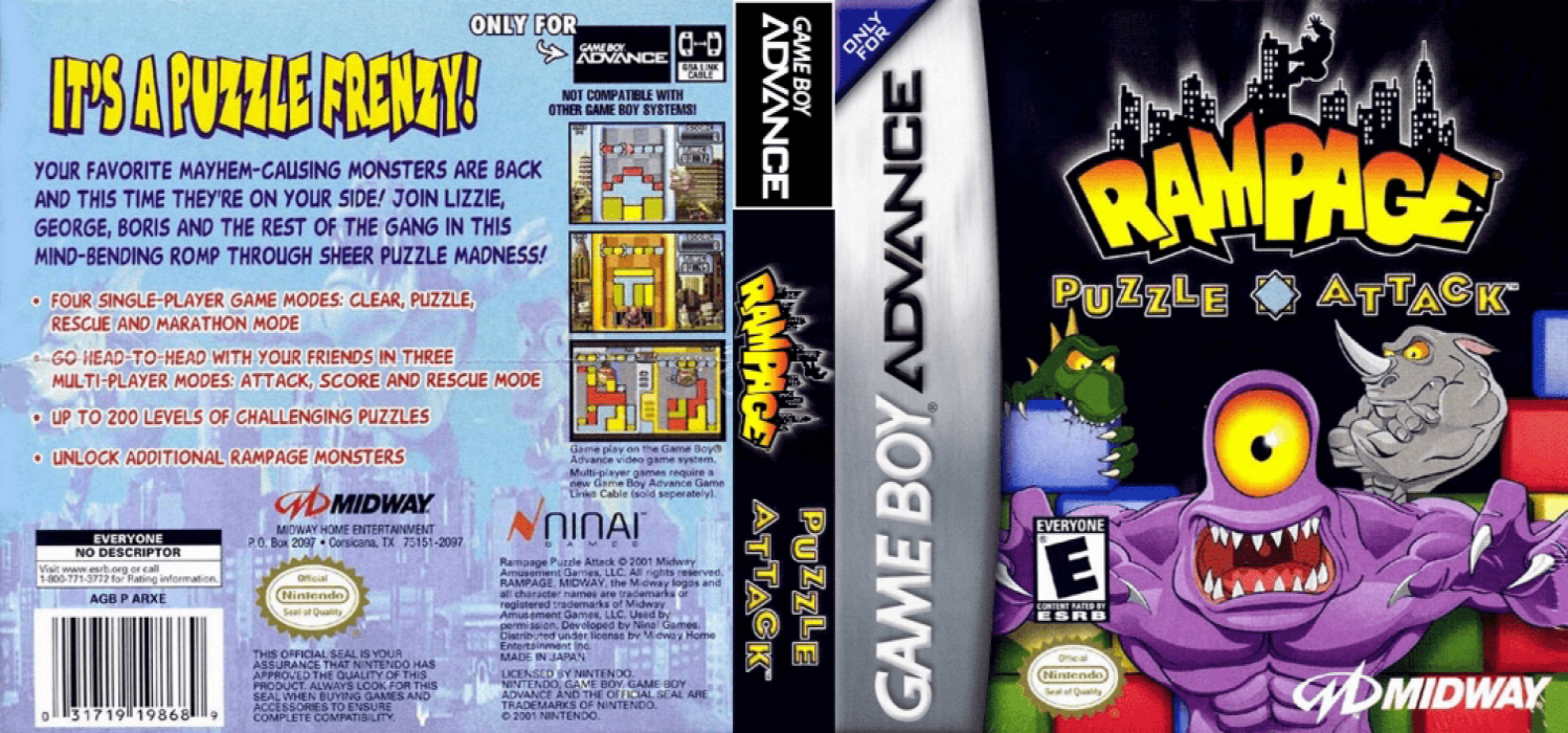 Rampage - Puzzle Attack — box-texture (US)
