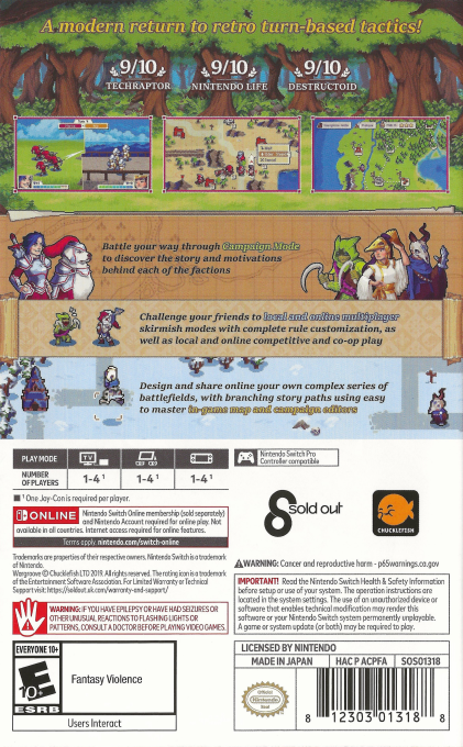 Wargroove — box-2D-back (US)