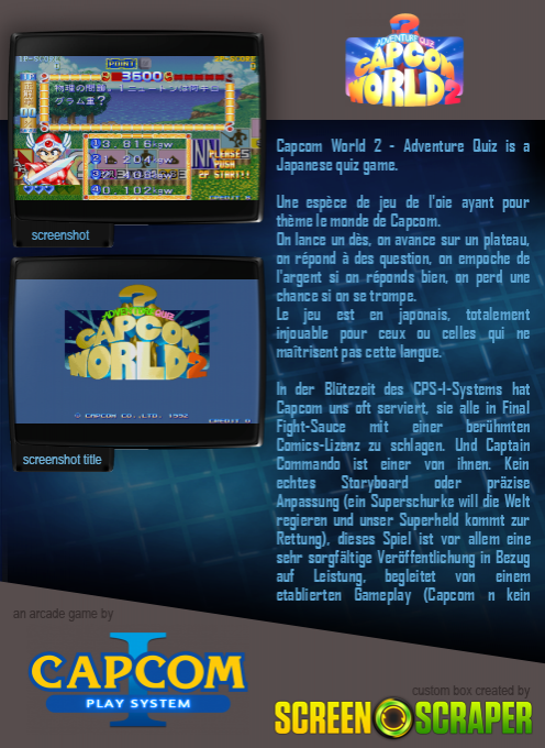 Adventure Quiz Capcom World 2 — box-2D-back (SS)