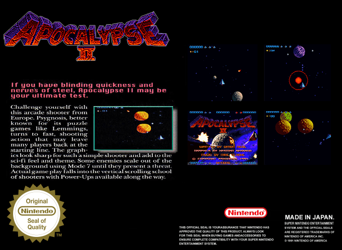 Apocalypse 2 — box-2D-back (EU)