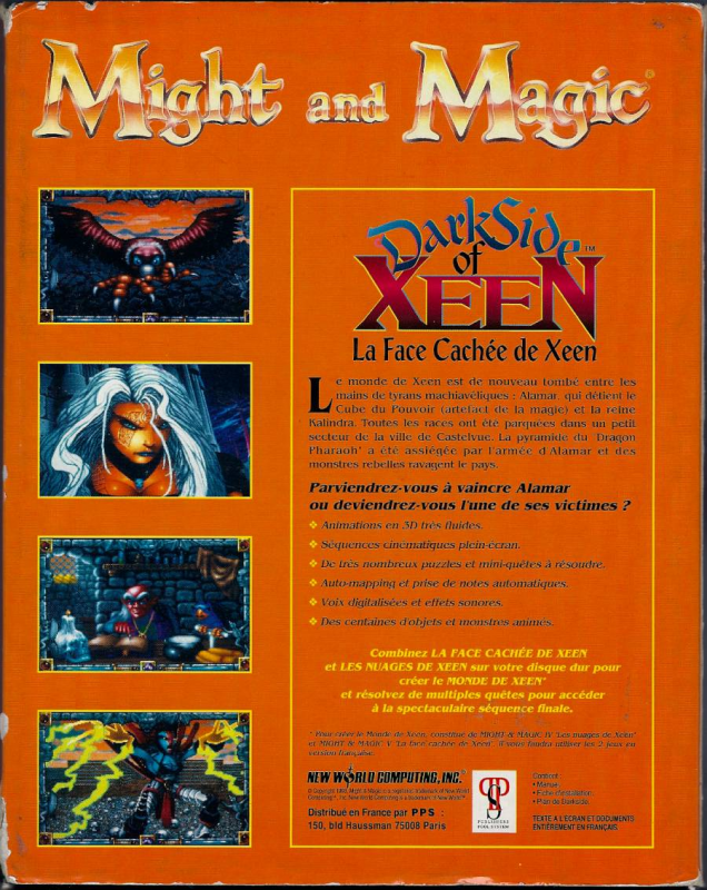 Might And Magic - Darkside Of Xeen — box-2D-back (FR)