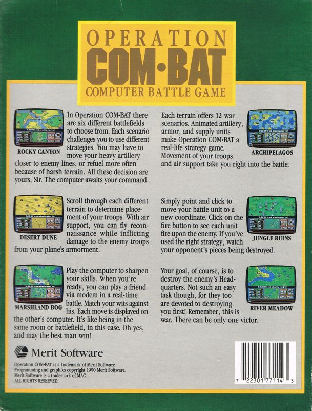Operation Com●Bat - Computer Battle Game — box-2D-back (EU)