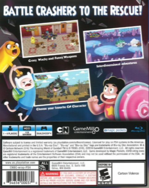 Cartoon Network: Battle Crashers — box-2D-back (US)