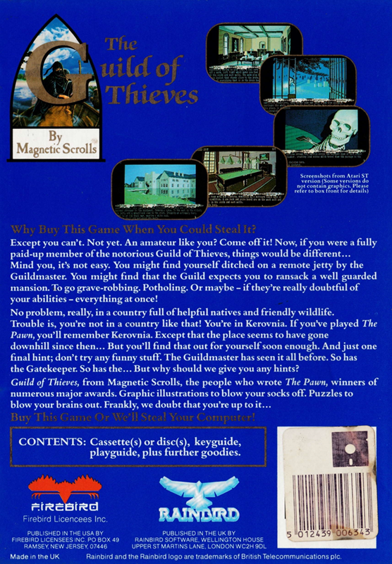 Guild Of Thieves, The — box-2D-back (EU)