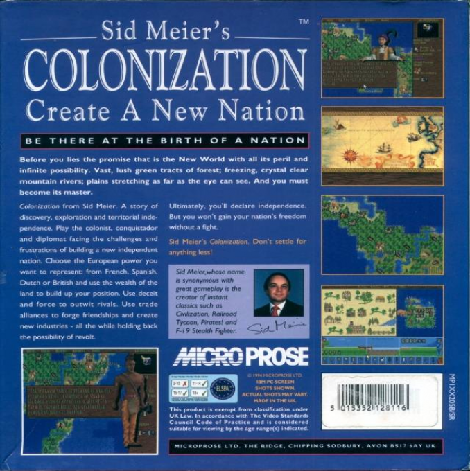 Colonization — box-2D-back (EU)