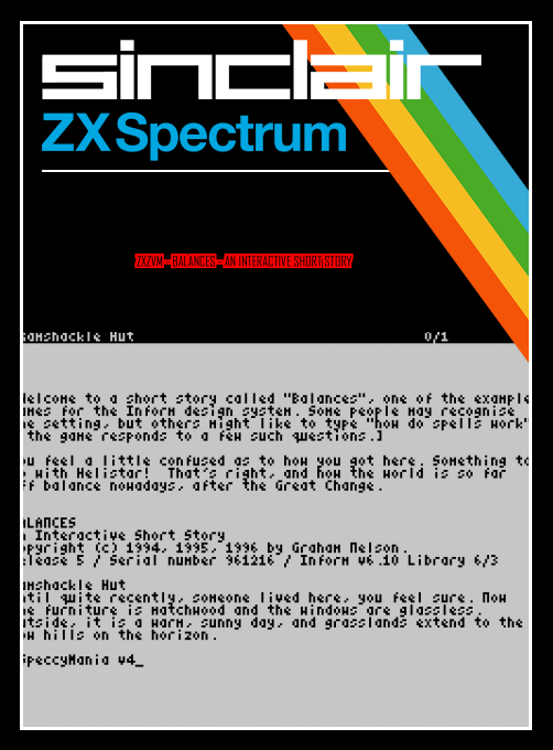ZxZvm - Balances - An Interactive Short Story box art