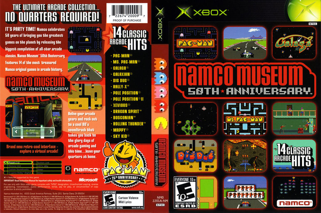 Namco Museum 50th Anniversary — box-texture (US)