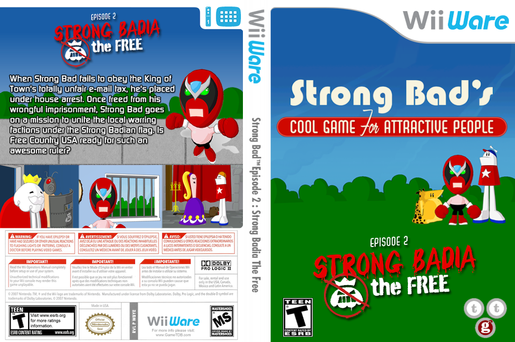 Strong Bad's Cool Game For Attractive People - Episode 2 - Strong Badia The Free — box-texture (US)