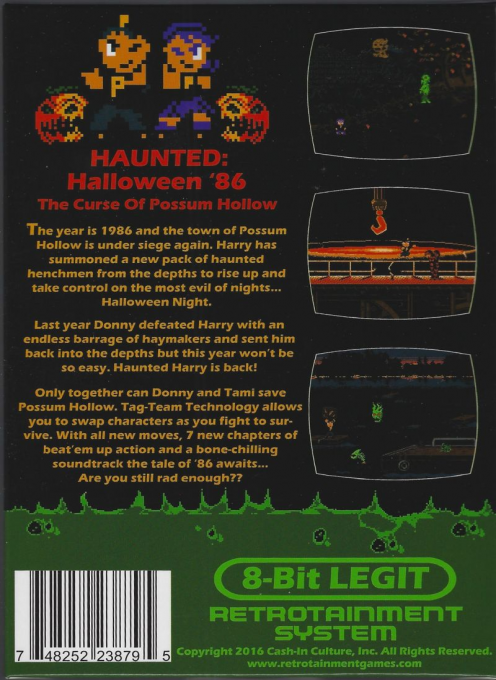 Haunted - Halloween '86 — box-2D-back (WOR)