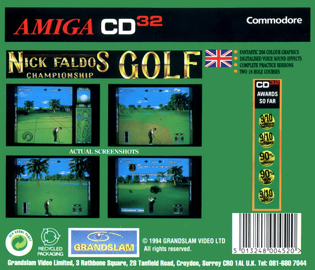Nick Faldos Championship Golf — box-2D-back (EU)