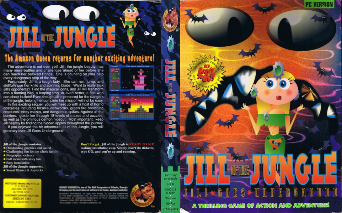 Jill Of The Jungle - Jill Goes Underground — box-texture (US)