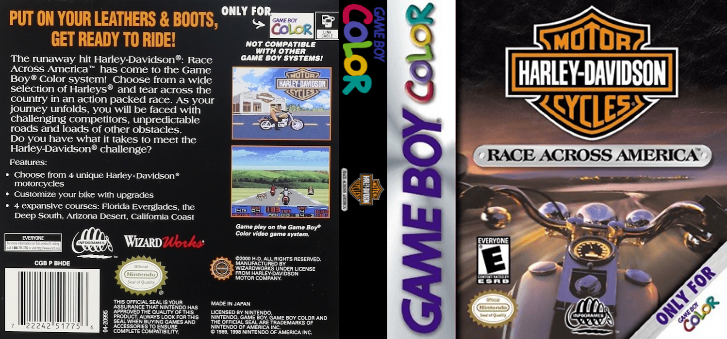 Harley-Davidson Motor Cycles - Race Across America — box-texture (US)
