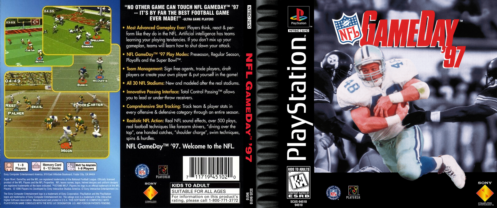 Nfl Gameday '97 — box-texture (US)