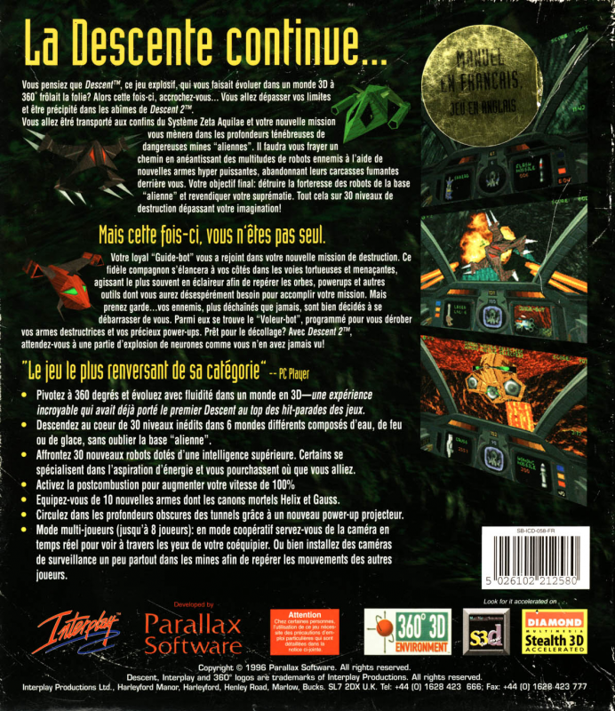 Descent 2 — box-2D-back (FR)