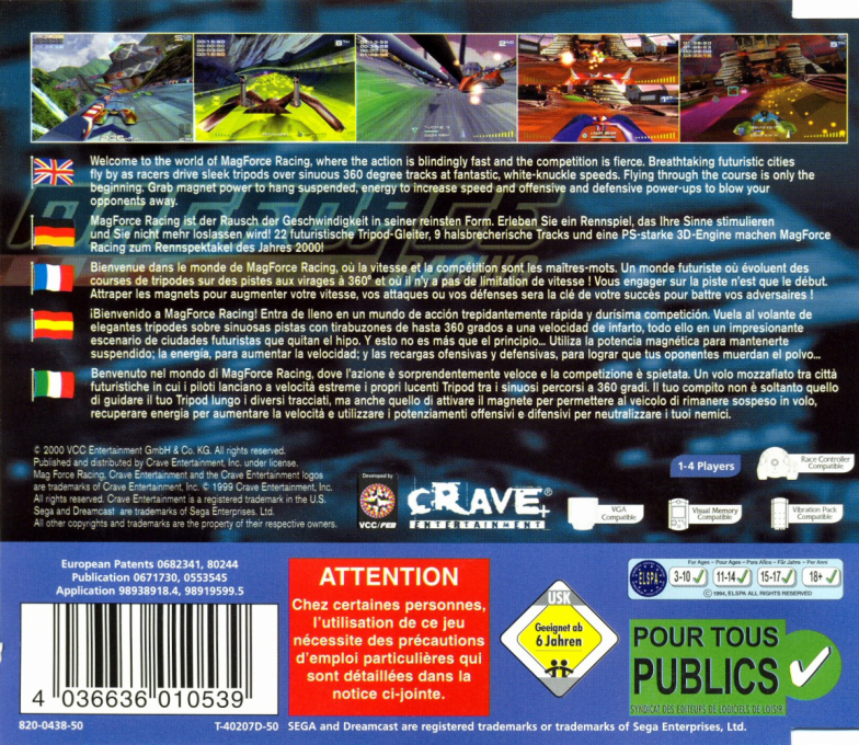 MagForce Racing — box-2D-back (EU)