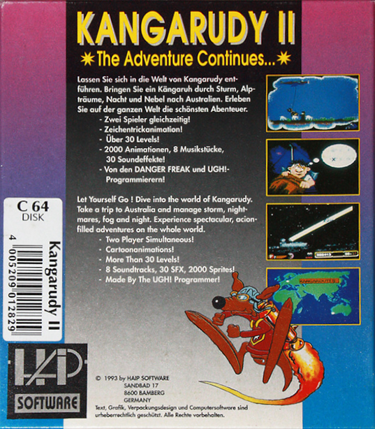 Kangarudy II : The Adventure Continues — box-2D-back (EU)