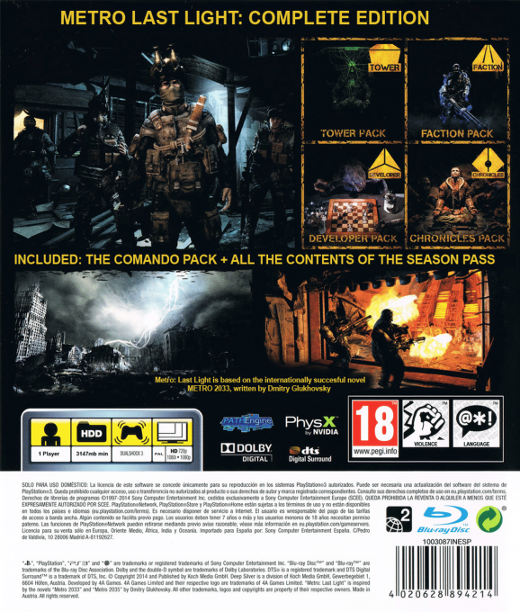 Metro - Last Light - Complete Edition — box-2D-back (EU)