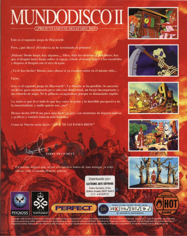 Discworld II: Mortality Bytes! — box-2D-back (SP)
