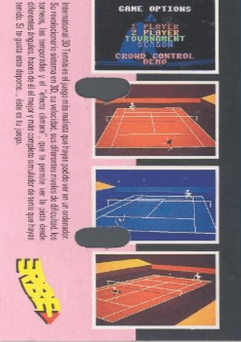International 3D Tennis — box-2D-back (SP)