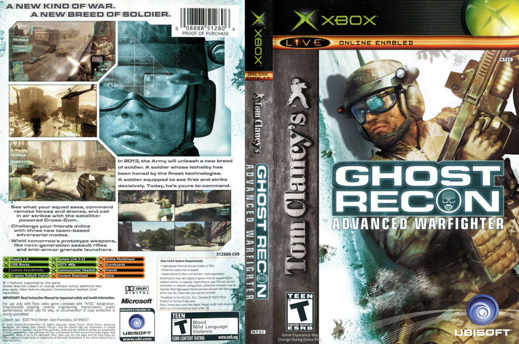 Tom Clancy's Ghost Recon - Advanced Warfighter — box-texture (US)