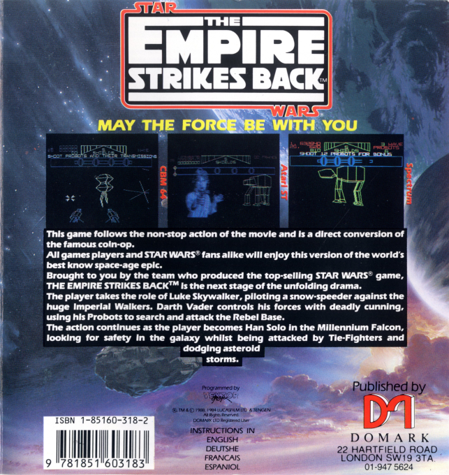 Star Wars - The Empire Strikes Back — box-2D-back (EU)