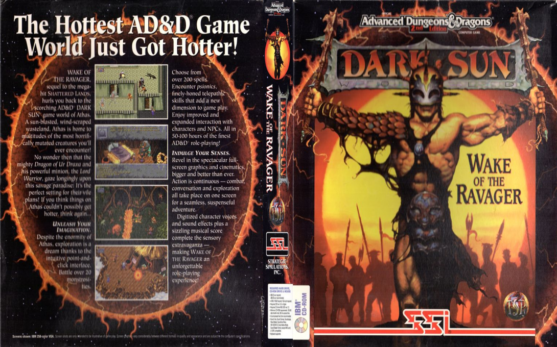 Dark Sun - Wake of the Ravager — box-texture (US)