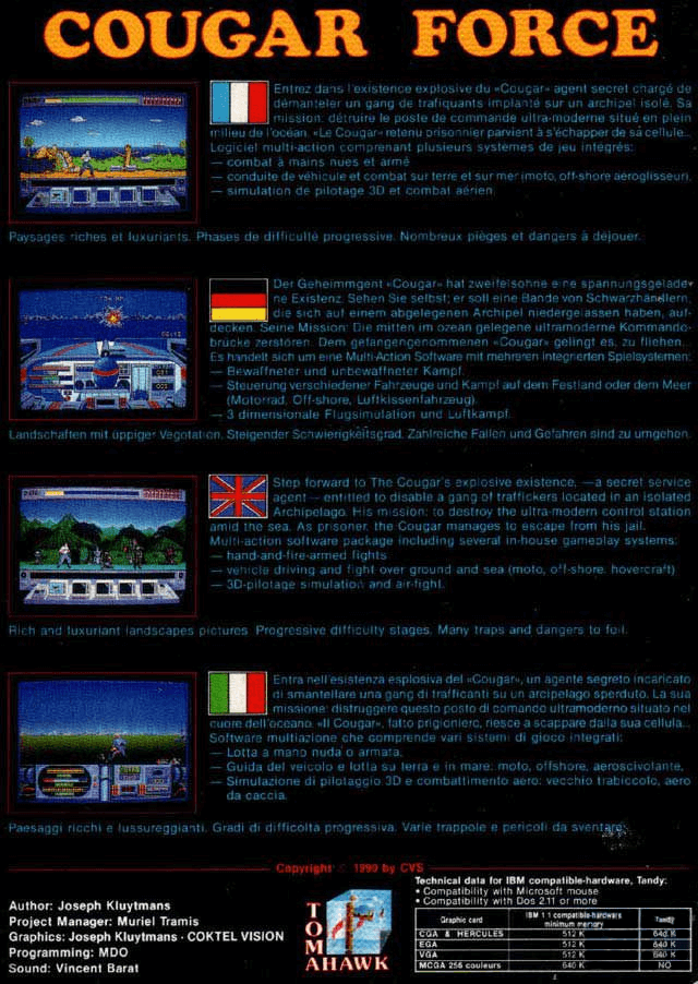 Cougar Force — box-2D-back (EU)