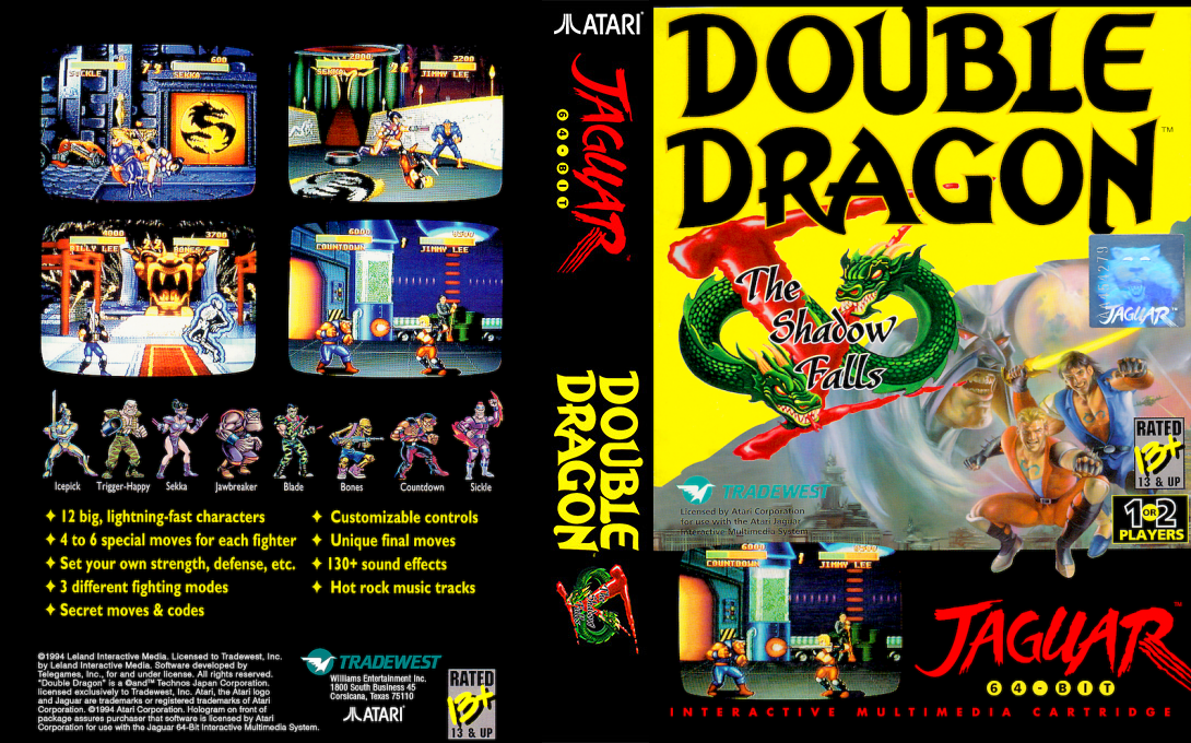 Double Dragon V - The Shadow Falls — box-texture (WOR)