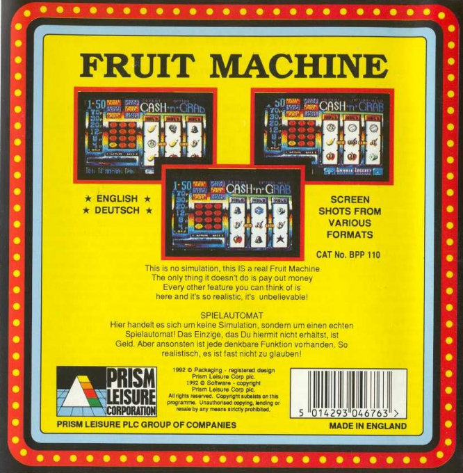 Arcade Fruit Machine — box-2D-back (EU)