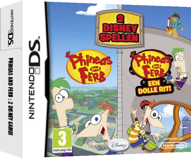 Phineas and Ferb - 2 Disney Games — box-3D (EU)