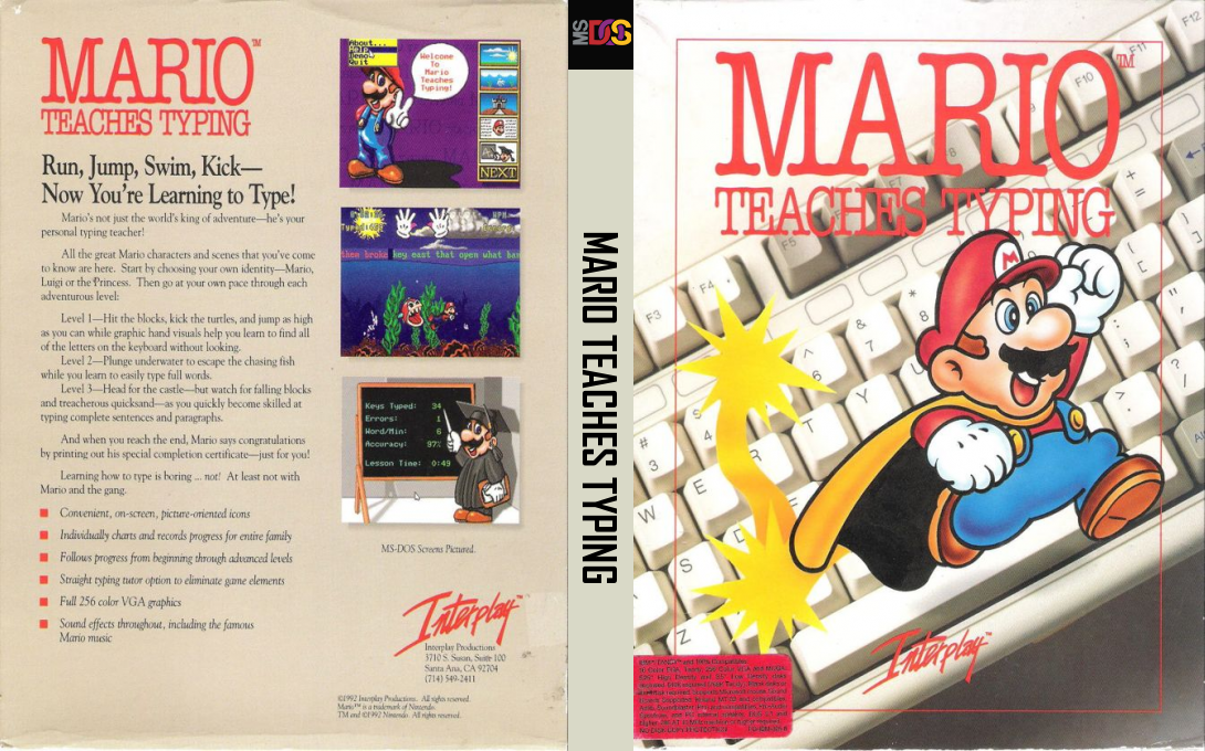 Mario Teaches Typing — box-texture (US)