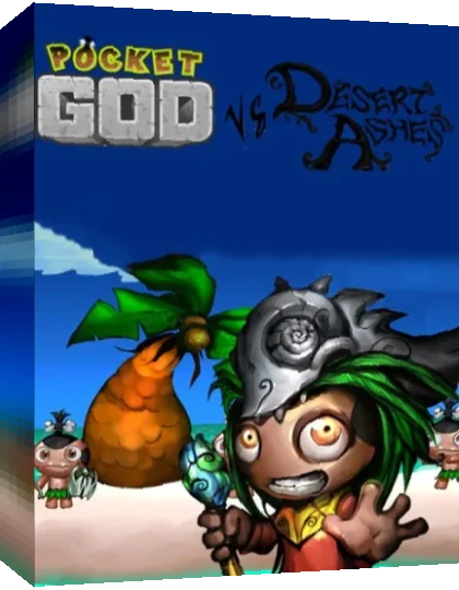 Pocket God vs Desert Ashes — box-3D (US)