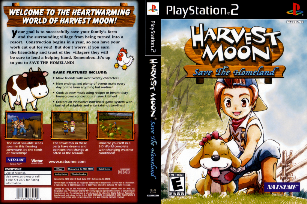 Harvest Moon - Save The Homeland — box-texture (US)