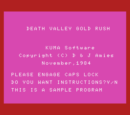 Death Valley Gold Rush — sstitle (EU)
