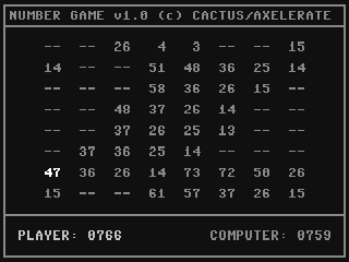 Number Game — ss (WOR)
