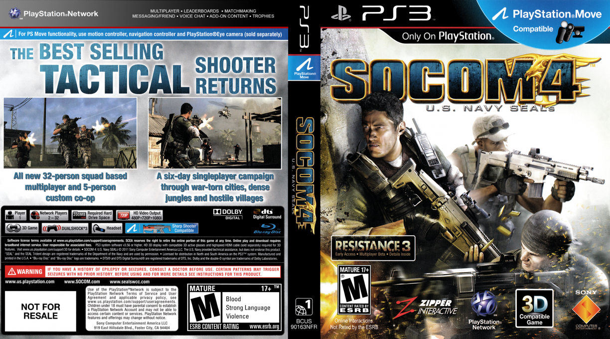 SOCOM 4 - U.S. Navy SEALs — box-texture (US)