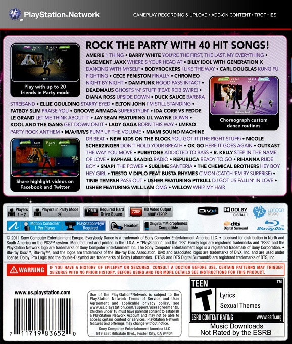 Everybody Dance — box-2D-back (US)